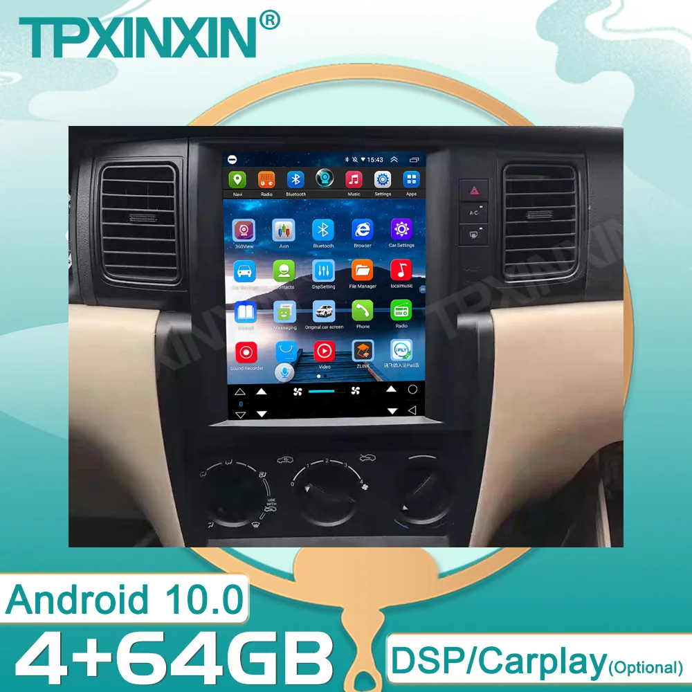 

Android 10 4+64G For Toyota COROLLA IPS Touch Screen Navigation Car Multimedia GPS Radio Player Buit-in Carplay