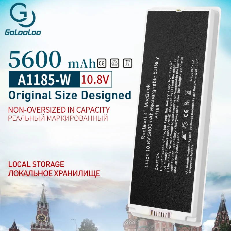 Серебряный 5600 mAh лаптоп с Батарея для Apple A1185 A1181 для MacBook Pro 1" MA701 MB403 MB402 MB061 MB062 MB404 MB881 MC374 MC375