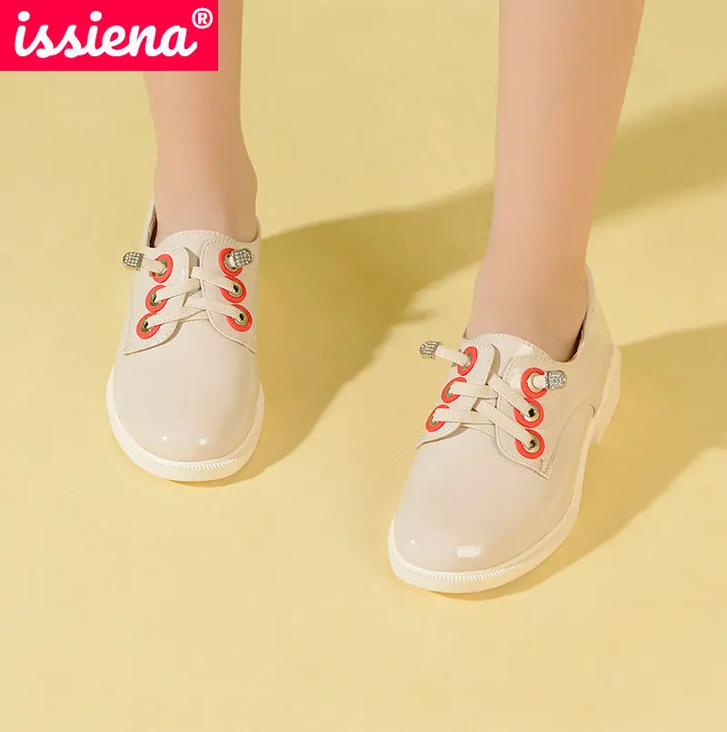 Женские туфли на низком каблуке из ПУ кожи размеры 28 39|Кожаная обувь| |