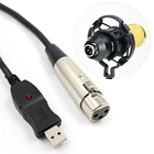 Конденсаторный микрофон 3-pin XLR к USB-кабелю Cannon, шнур для bm 800, Студийный микрофон для караоке, кабель-удлинитель 3 м штырь-гнездо