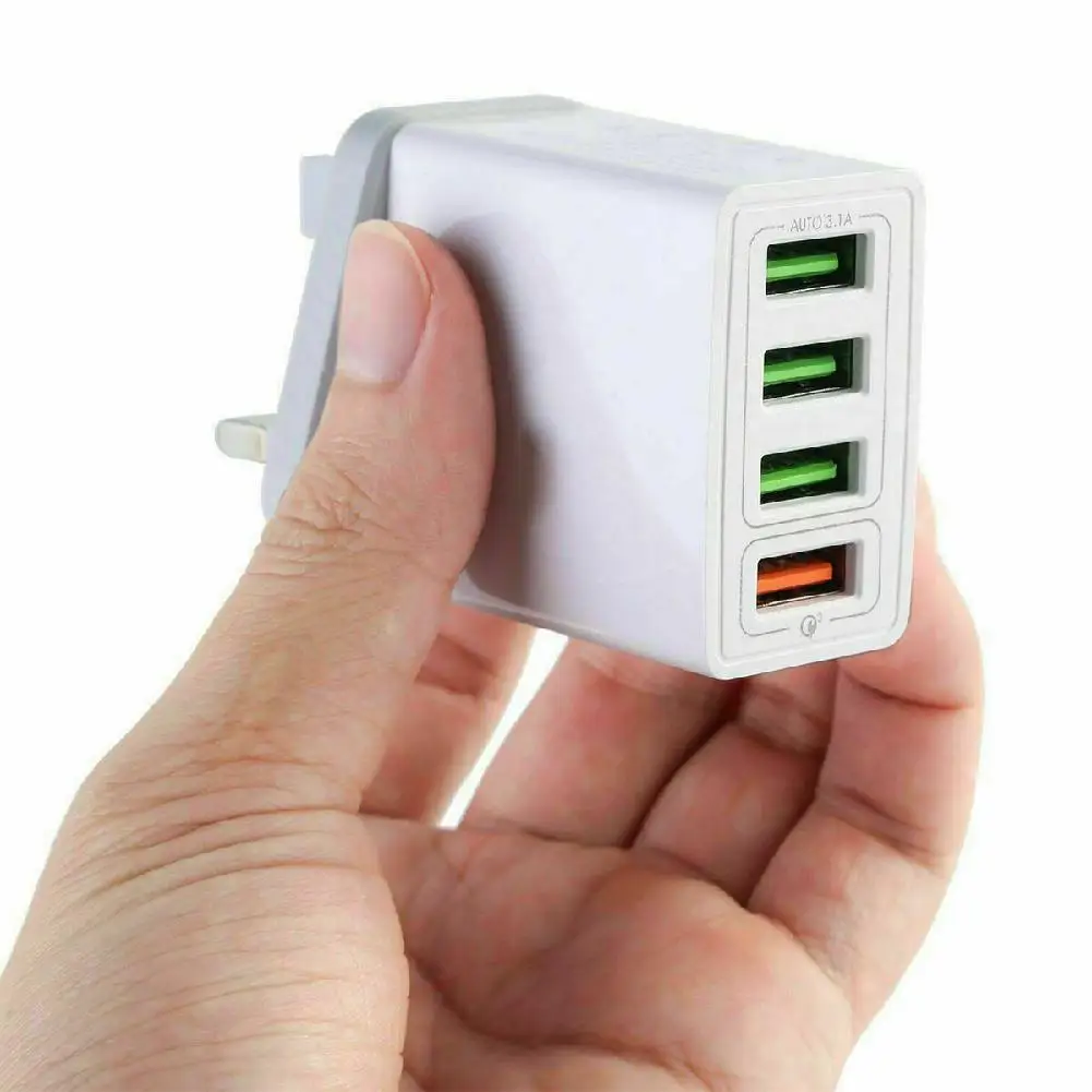 Kuulee мульти Порты и разъёмы адаптер USB Зарядное устройство быстрой зарядки QC3.0