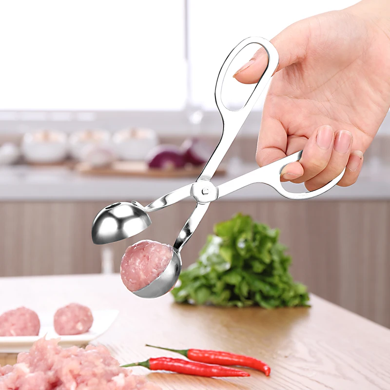 ERMAKOVA мясной Баллер с противоскользящей ручкой из нержавеющей стали мясной Баллер Tong торт поп фрикадельница щипцы для льда печенья ложка для теста