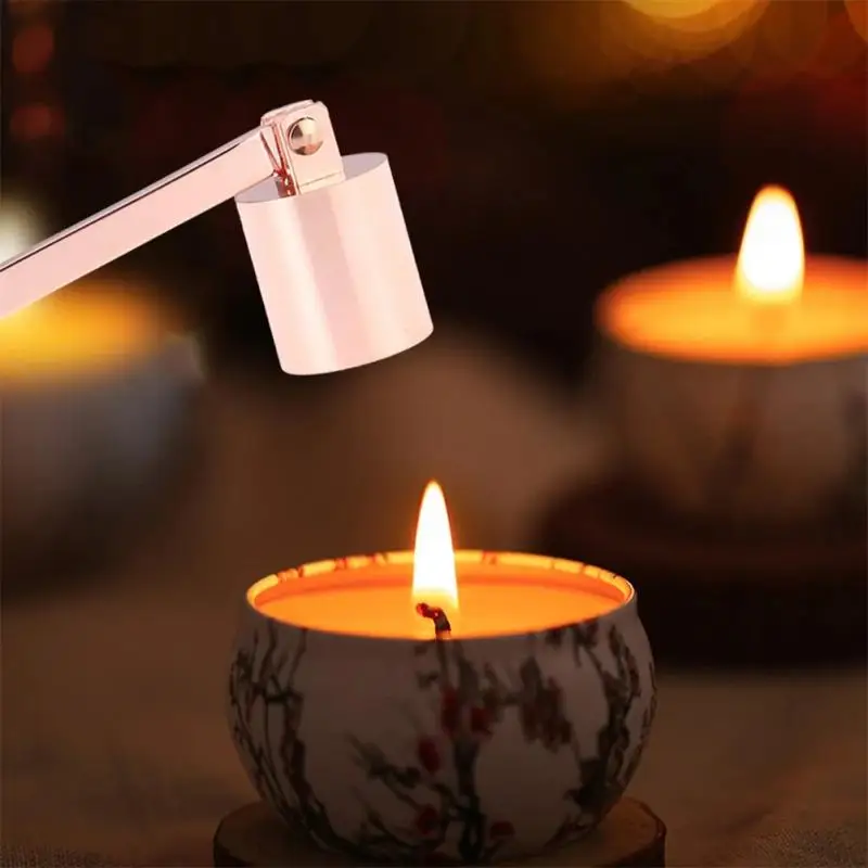 

Home Stainless Steel Candle Snuffer Accessories Vintage Decoration Candle Cover Tool Long Handle Creative Banquet Decoration