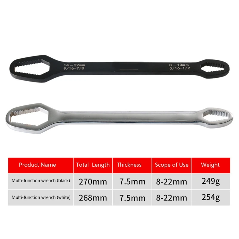 

Portable End Wrench Double-headed for Bicycles Automobiles Motorcycles Maintenance High Precision
