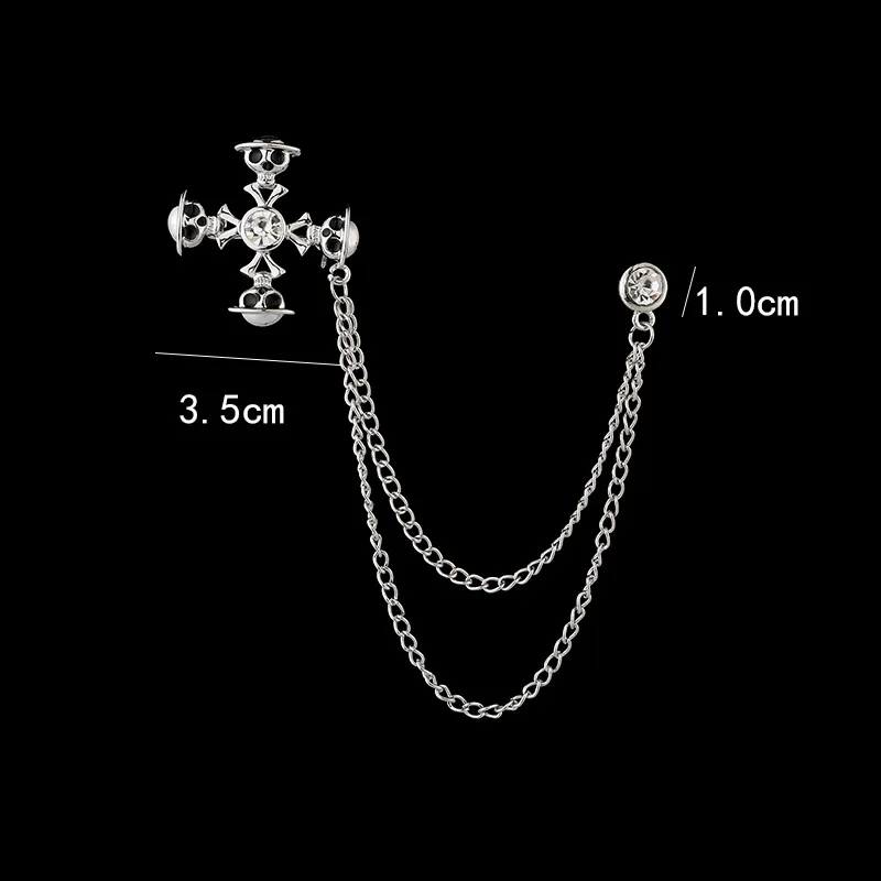 Корейская панк металлическая брошь в виде креста ювелирное изделие Роскошный