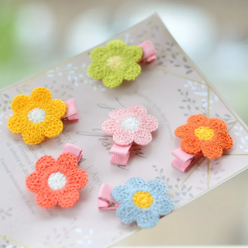 

New 6pcs/lot Lovely Flower Princess Headwear Baby Headdress Girls Hair Accessories Kids Elastic Hair Bands Children Hair Ropes