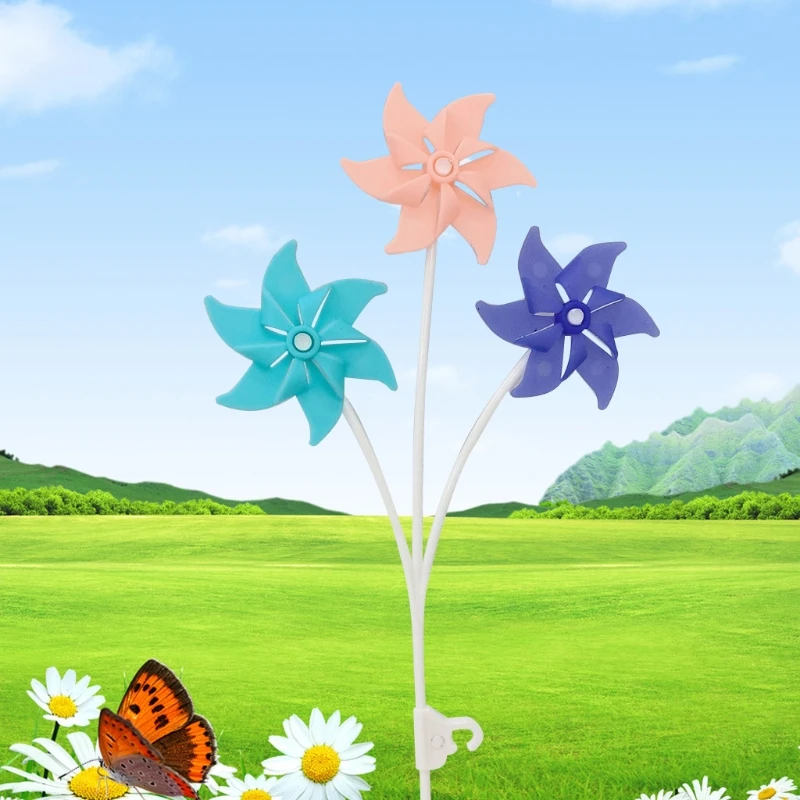 

18cm/7in Pinwheel Realistic Windmill Girls Toy Dollhouse Accessories Interactive Playset for Role Play Cake Topper Decor