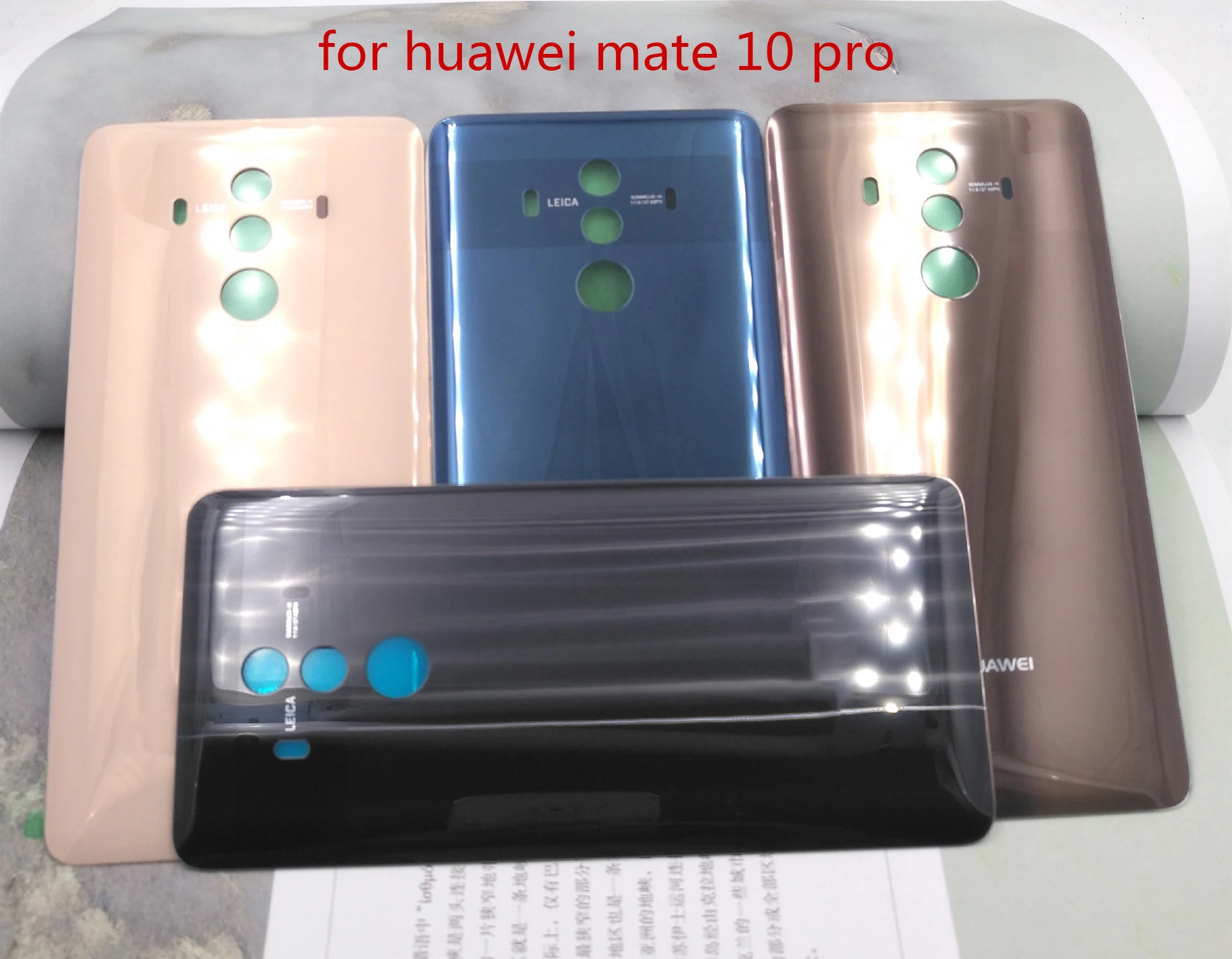 

3pcs for Huawei Mate 10 BLA-L09 BLA-L29 Back Housing Cover Replacement without Camera Glass Lens Cover (not mate 10pro)
