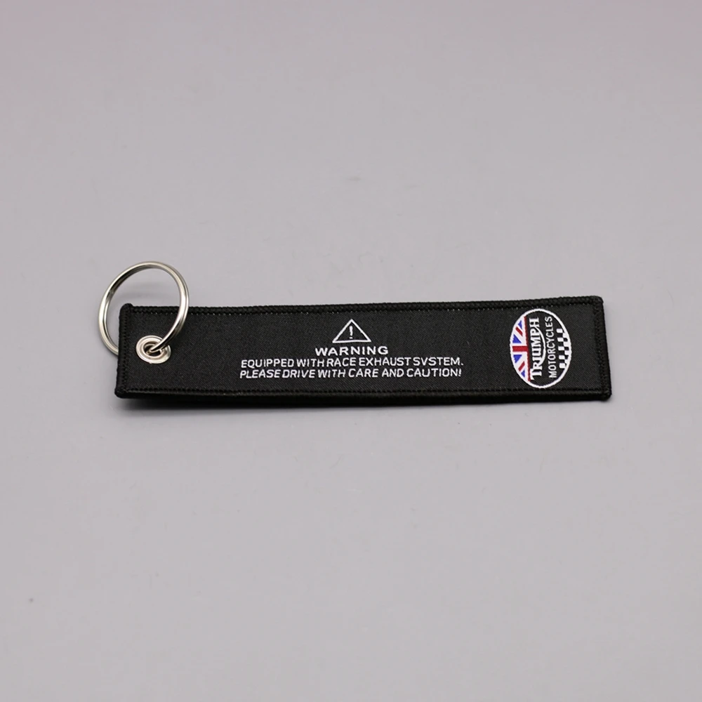 

Embroidery Key Holder Chain Triumph Collection Keychain for Triumph Daytona All Motorcycles Embroidered Badge Keyring Fashion
