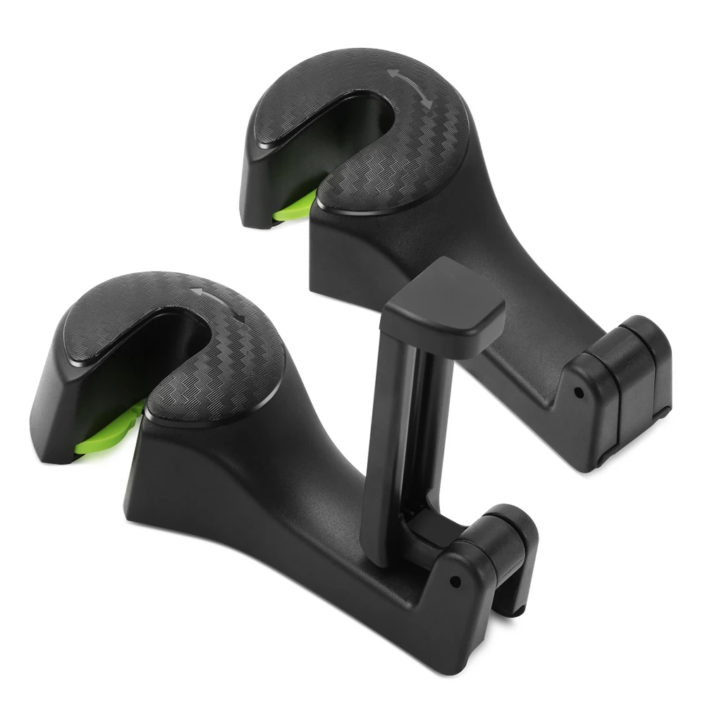 1X Автомобильный крючок на подголовник 2 в 1 многофункциональные зажимы крючки для