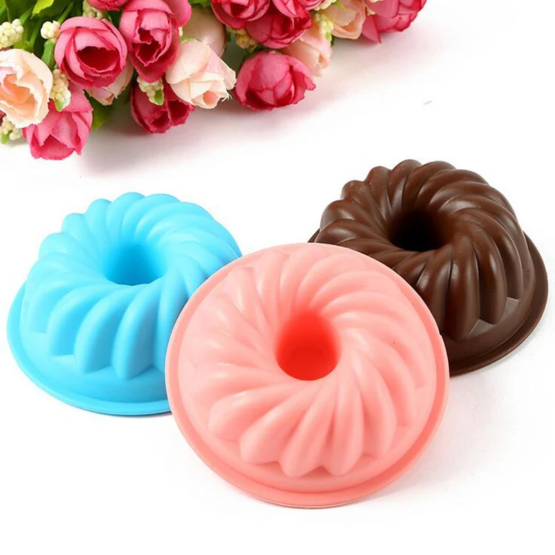 3 Pcs DIY Silicone Cakes Summer Ice Cream Chocolate Baking 3D Moulds Garden Cup Pudding Jelly Handmade Soap Molds Home Tools|diy silicone|cake baking