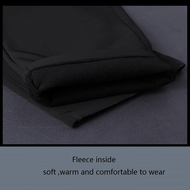 Водонепроницаемые уличные брюки из мягкой оболочки мужские теплые для бега и