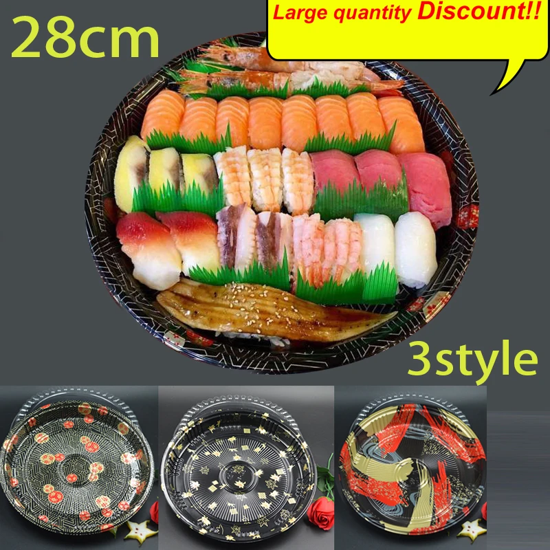 25 шт. Одноразовые Круглые миски для суши 28 см|takeout boxes|sushi boxsushi dishes |
