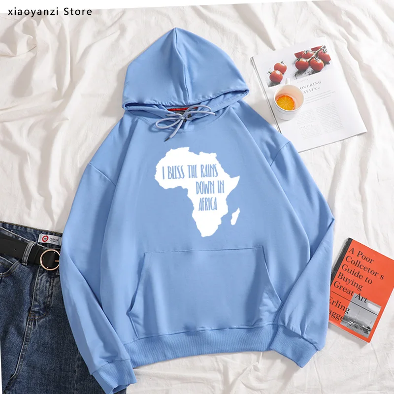 

Africa hoodies I Bless Rains Down In women sweatshirts Cotton sportswear pullovers High Quality hoodies