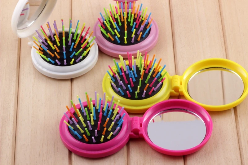 1 шт. щетка для волос портативная Мини Складная Расческа девочек массажная