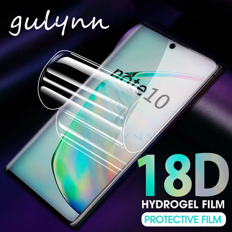 Гидрогелевая защитная пленка 18D для Samsung Note 9 10 Защитная экрана A51 A71 A10 A30 A40 A50 A60 A70 S