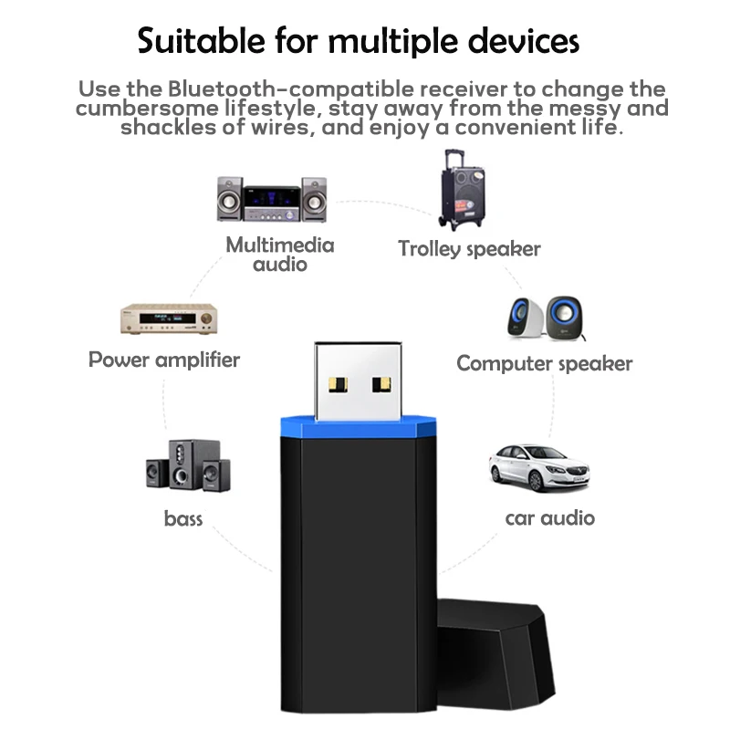 5 в Bluetooth-совместимый приемник для динамика аудио адаптер мобильный телефон