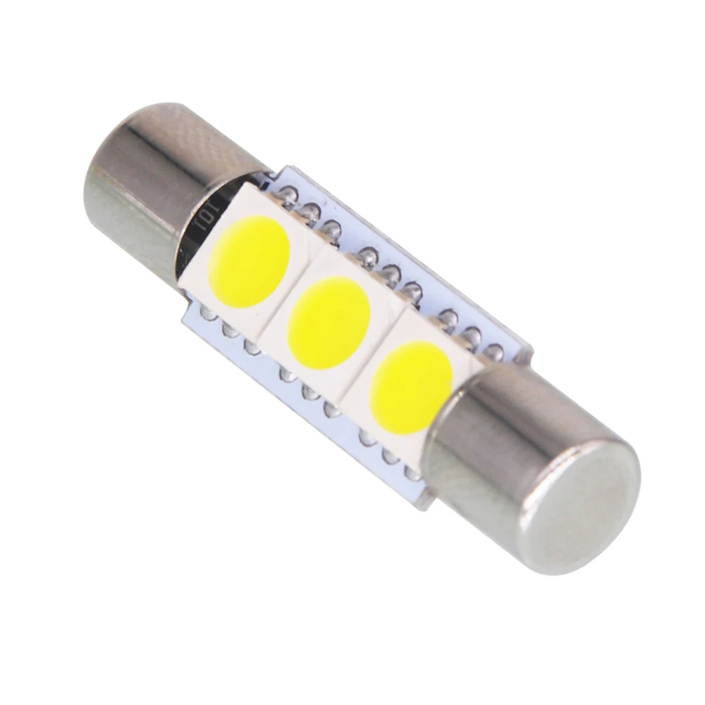 T6.3 гирлянда 28 мм 31 5050 3 SMD Автомобильный светодиодный макияж лампа потолочный