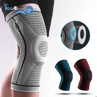 new sports knee pads support braces protector for arthritis basketball volleyball gym silicone spring knee pad compression knee