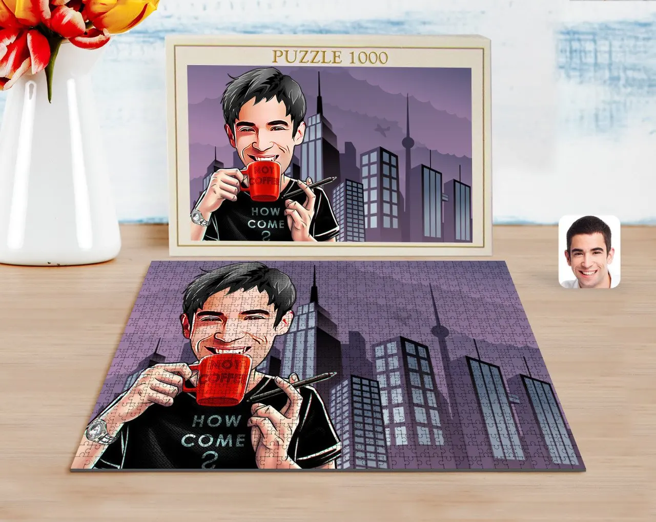 

Personalized Men 'S Caricature of 1000 Piece Professional Puzzle-64