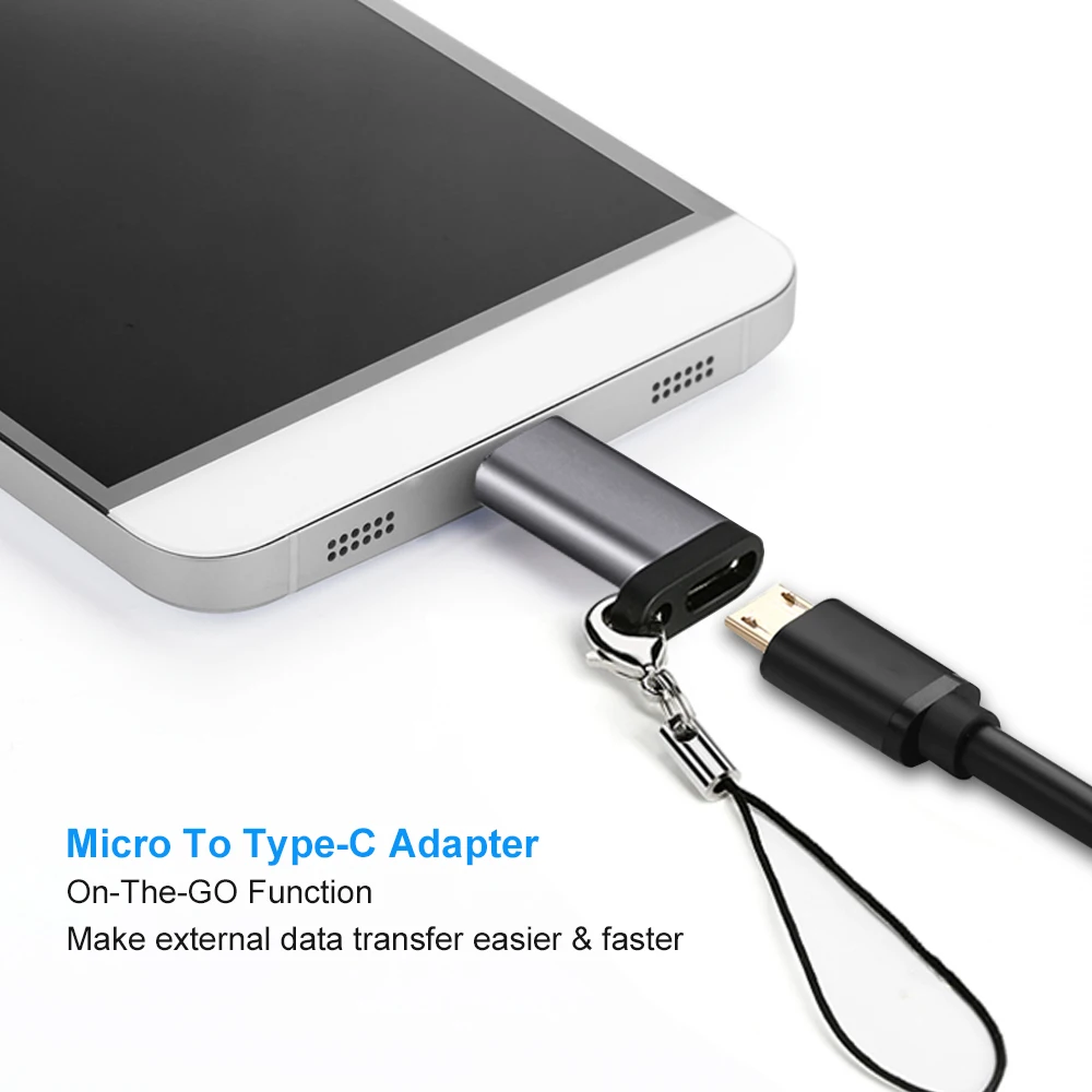 Адаптер Micro USB на Type C OTG для Xiaomi Mi Note 10 Redmi Huawei P30 Honor Oneplus 7T One Plus 7 Pro Samsung Galaxy конвертер