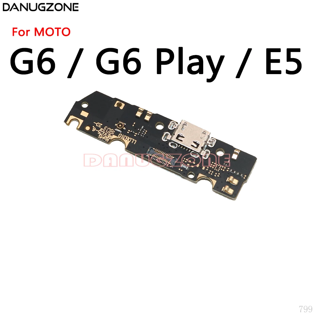 30 шт./лот для Motorola MOTO G6 Play E5 USB зарядная док станция Разъем Порт плата зарядки