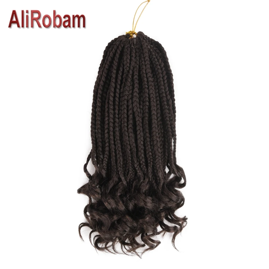 14 18 24 дюймов вязанные крючком косички для волос Кудрявые концы 22 пряди