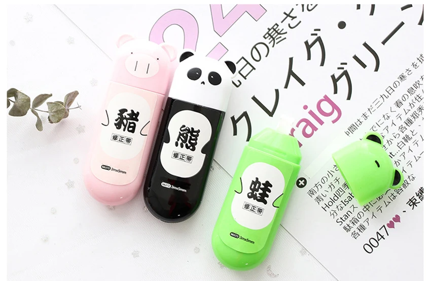 Милый мультфильм коррекции ленты студентов Kawaii коррекция канцелярский школьный офисный принадлежности Дети Портативный письменный корректор