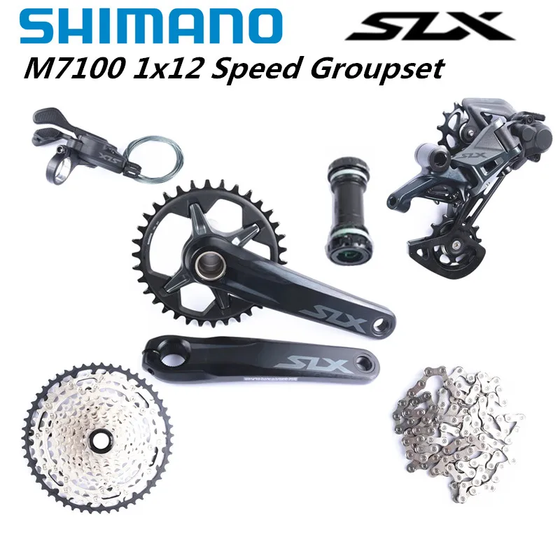 

SHIMANO SLX M7100 170mm 175mm 30T 32T 34T Groupset 1x12Speed M7100 Shifter Rear Derailleur Cassette Crankset