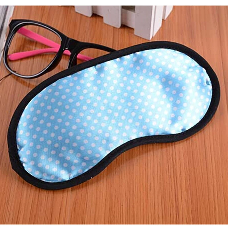 

Blinder Small Dots Sleeping Eye Mask Anti Snoring Blindfold Travel Sleeping Eye Shade Cotton Unisex Funny Cover 2.3cm x 10.5cm