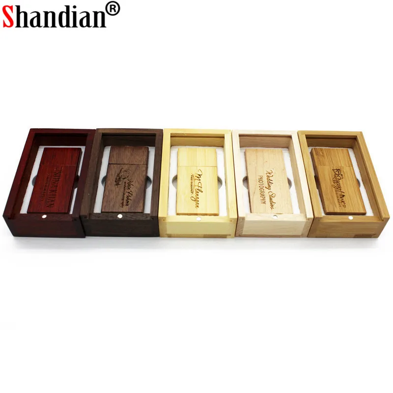 Usb флеш накопитель SHANDIAN деревянный с логотипом на заказ 4 64 Гб|wooden usb|pendrive 4gbmemory stick