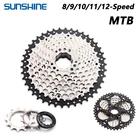Велосипедный маховик SUNSHINE для горного велосипеда, кассета для велосипеда Shimano SRAM HG K7, 89101112 скоростей, 36T40T42T46T50T52T