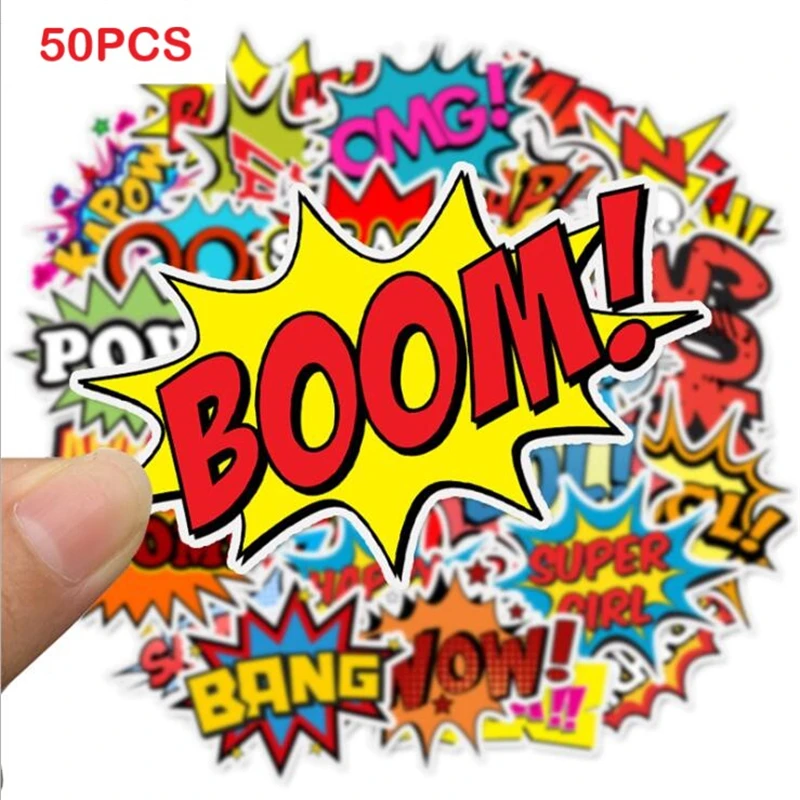 50PCS Cartoon english alphabet Sticker Waterproof for Laptop Skateboard Suitcase Guitar Furniture Decal DIY Toy | Дом и сад