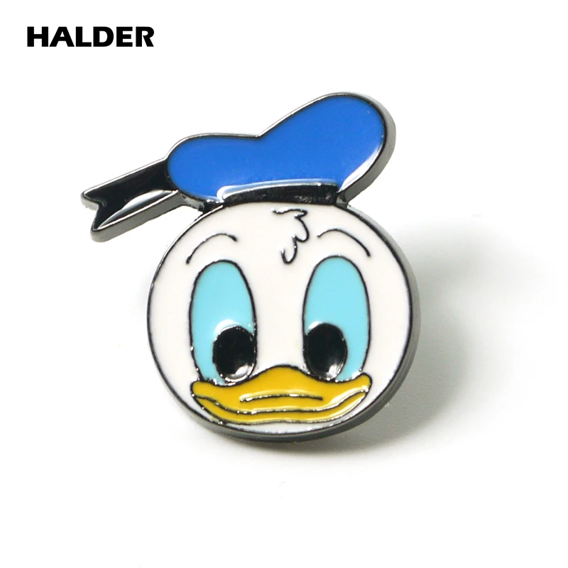 BR0047 HALDER Movie Lilo& Stitch слон Дамбо мода мультфильм ювелирные изделия Броши Булавки нагрудные рюкзак с нашивками аксессуары для одежды - Окраска металла: Donald Duck
