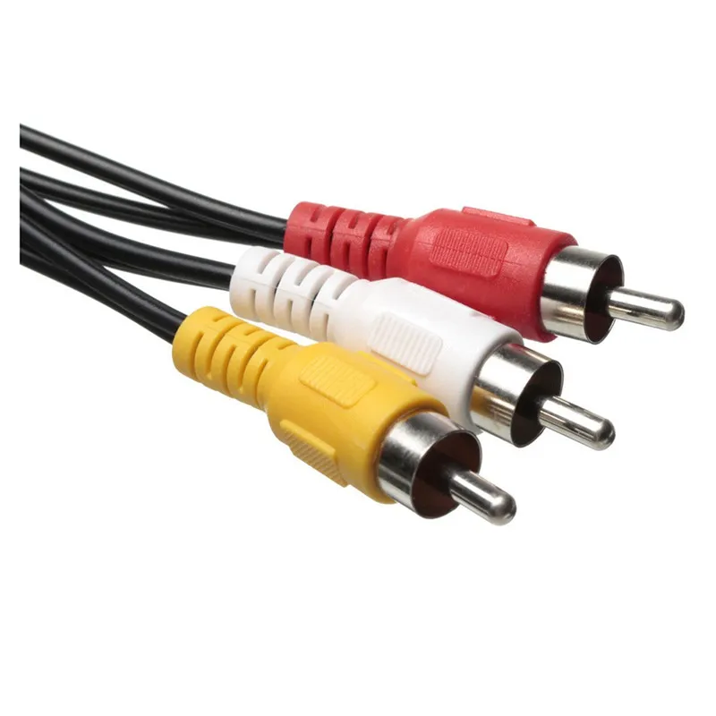 Новый 3 RCA штекер на 6 гнездовой разъем сплиттер o TV DVD видео кабель адаптера