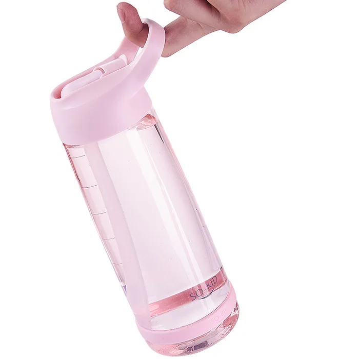 

Sports Water Bottle Whit Straw Leak Proof Eco-friendly Children School with Lid Hiking Camping Plastic BPA Free