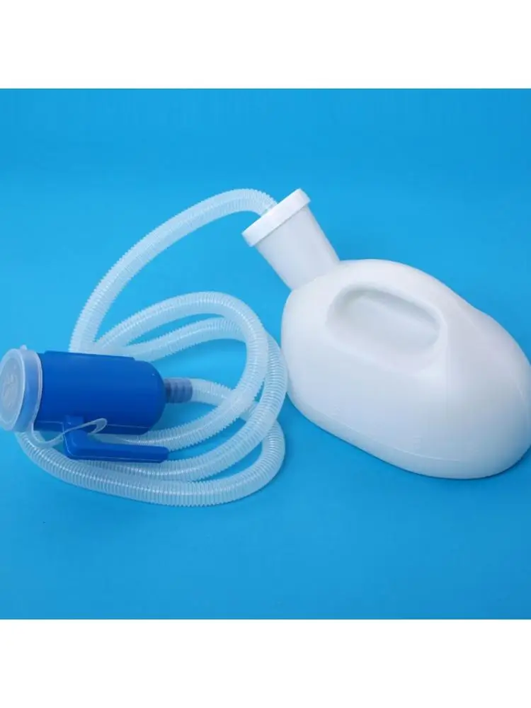 Jarra reutilizable para orina para hombre, tubo de botella de orina masculino con tapa, orinal port&aacute;til grueso de 2000m l para Hospital, Camping, Coche-3