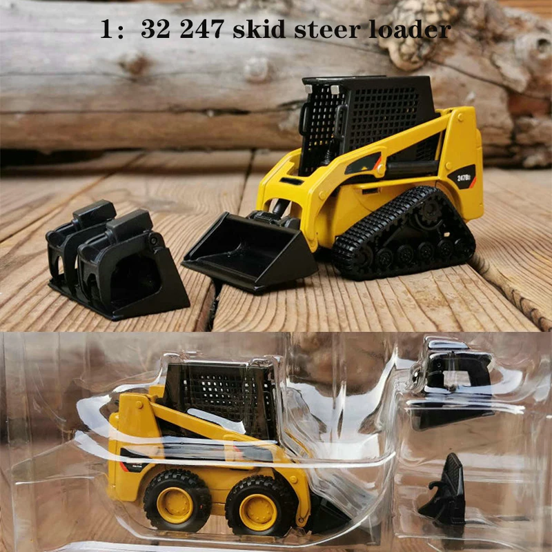 

Special Offer 1：32 247 skid steer loader Forklift truck model Two types of wheel and track Alloy car model