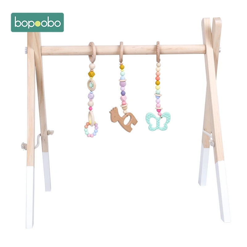 Giraffe Set Bopoobo детская деревянная цепочка жевательный браслет детский мобильный деревянный прорезыватель погремушка для листьев игрушка может жевать BPA Бесплатно Детские Прорезыватели подарки - Цвет: Giraffe Set