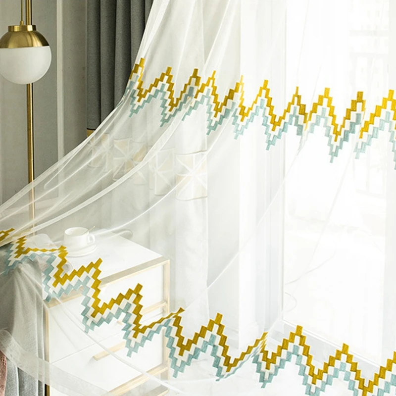 Затемняющие шторы для гостиной затемняющие занавески с геометрическим узором в