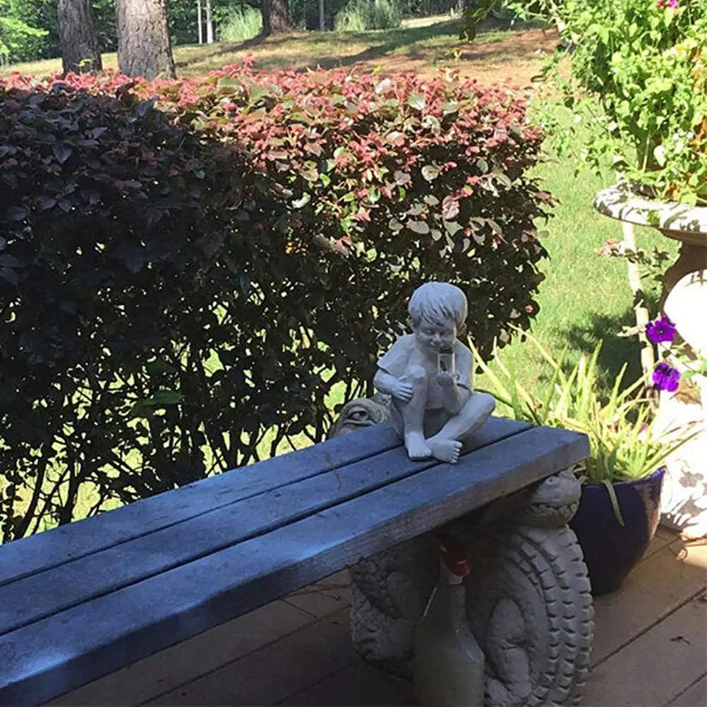 

Garden Statue Boy And Girl Holding Solar Firefly Jar Figure Sculpture For Garden Yard Figurine Statue Home Garden Decor