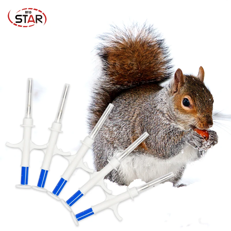90pcsUniversalTag for animal tracking/identification Pet syringe ISO11784/11785 FDX-A 2.12X12mm 125 kHz RFID Microchip Syringe |