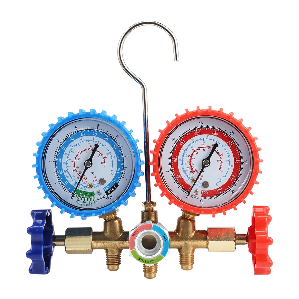CT - 536A Refrigerant Manifold Gauge Set for Air Conditioning Refrigerator Freon Measuring Meter | Pressure Gauges