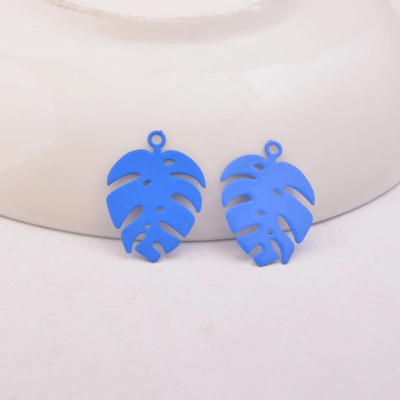 Латунные подвески в виде листьев монстеры с растениями AC10715 15 мм * 20 основа для