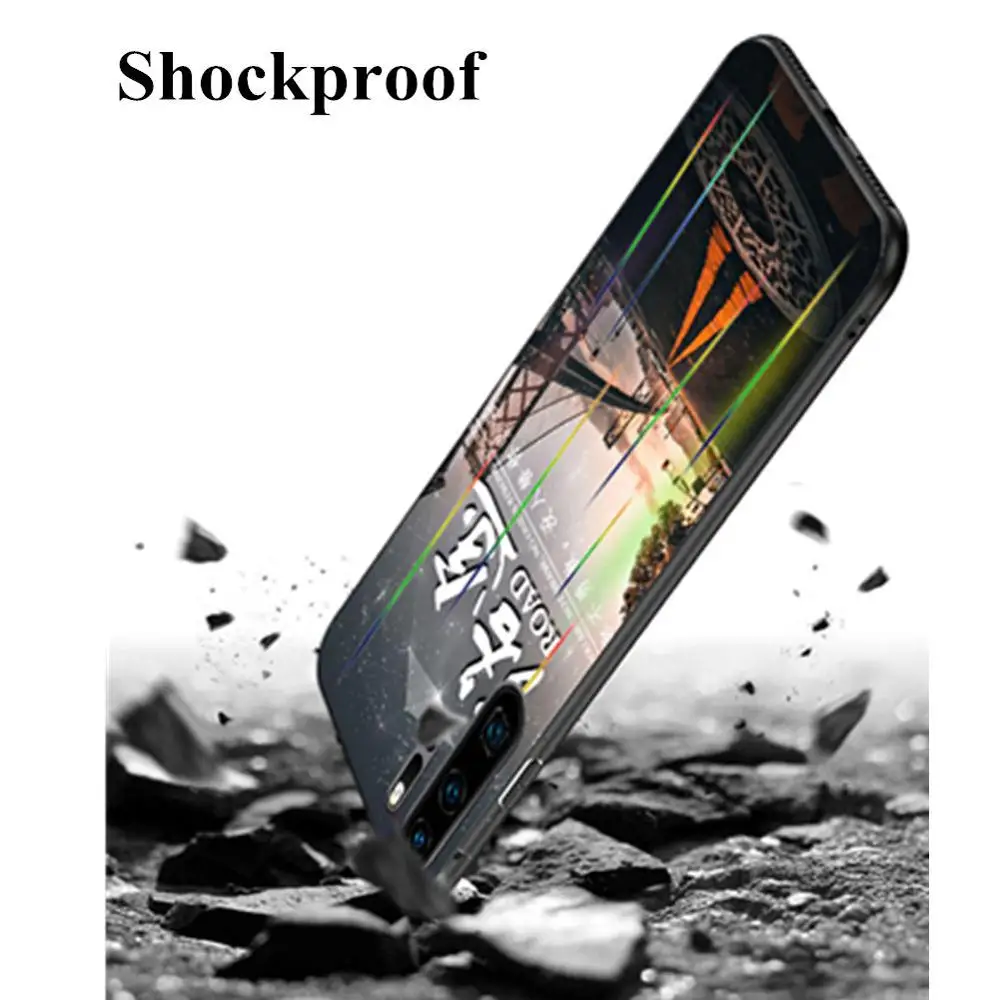 Aurora Luminous Tempered Glass Case For huawei P30 Pro Lite Mate 20 Nova 5 5i Honor V20 6X 7X 8X 9X 8A 8C 9 10 | Мобильные телефоны
