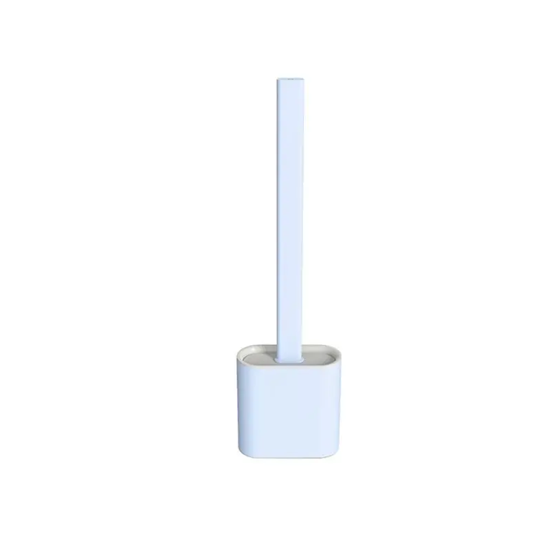 

Long Handle Toilet Brush with Drying Holder Soft Rubber Head Bathroom Cleaning X4YD