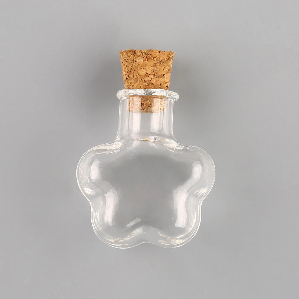 

5Pcs Cork Stopper Small Empty Glass Bottle Tiny Glass Jars With Cork Decorative Wish Glass Jars Wedding Holiday Mini Containers