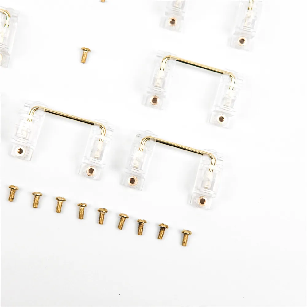 

PCB Stabilizer Transparent Gold-Plated Screw Stabilizer GH60 XD60 Customized Diy Repair Mechanical Keyboard Stabilizer 2u 6.25u
