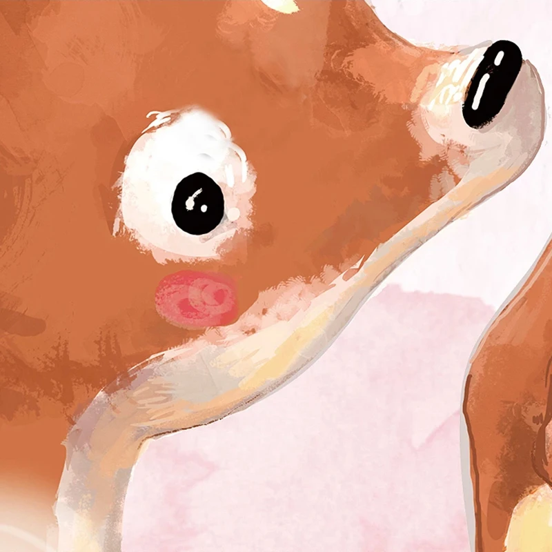 Пользовательские фото ручная роспись розовый Лось кролик гостиная детская