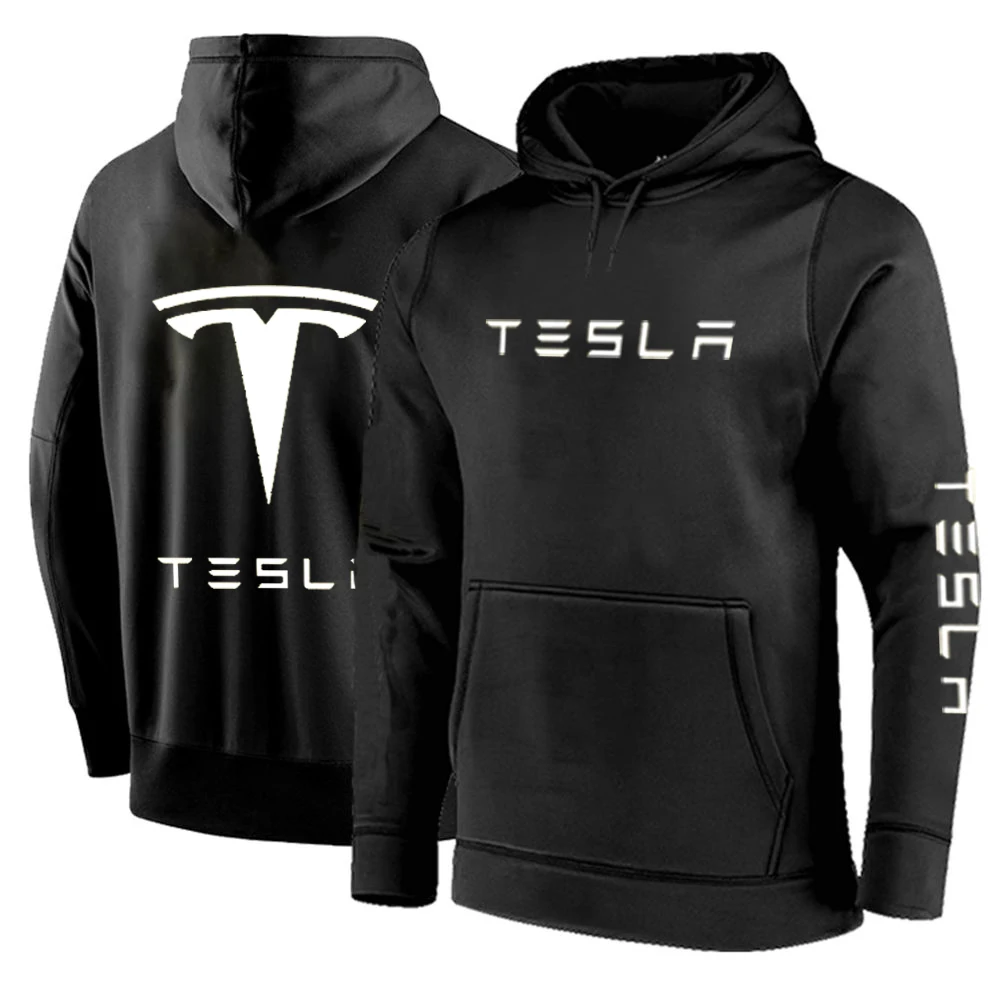

Толстовки Tesla с логотипом автомобиля, пуловер на заказ, флисовые хлопковые свитшоты, Повседневная модная верхняя одежда в стиле хип-хоп, вес...